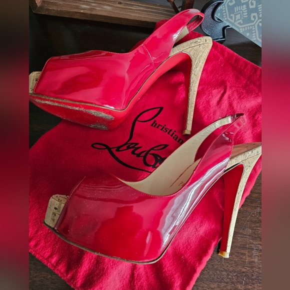 Louboutin Prive sling back heels - Picture 3 of 11